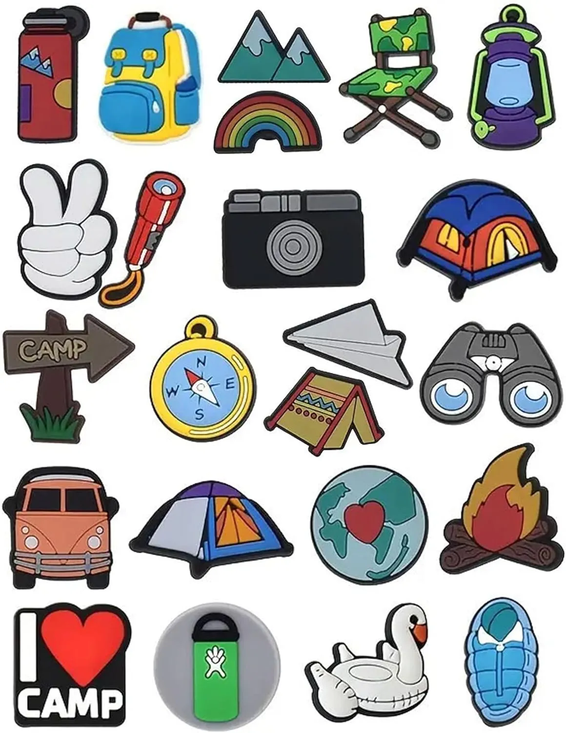 BOWNDY Different Shape Shoe Charms for Clog Decoration, Cute Pin, Bulk Pack, Random Assortment