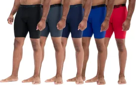 DEVOPS 3 or 5 Pack Compression Shorts Men Spandex Sport Shorts Athletic Workout Running Performance Baselayer Underwear
