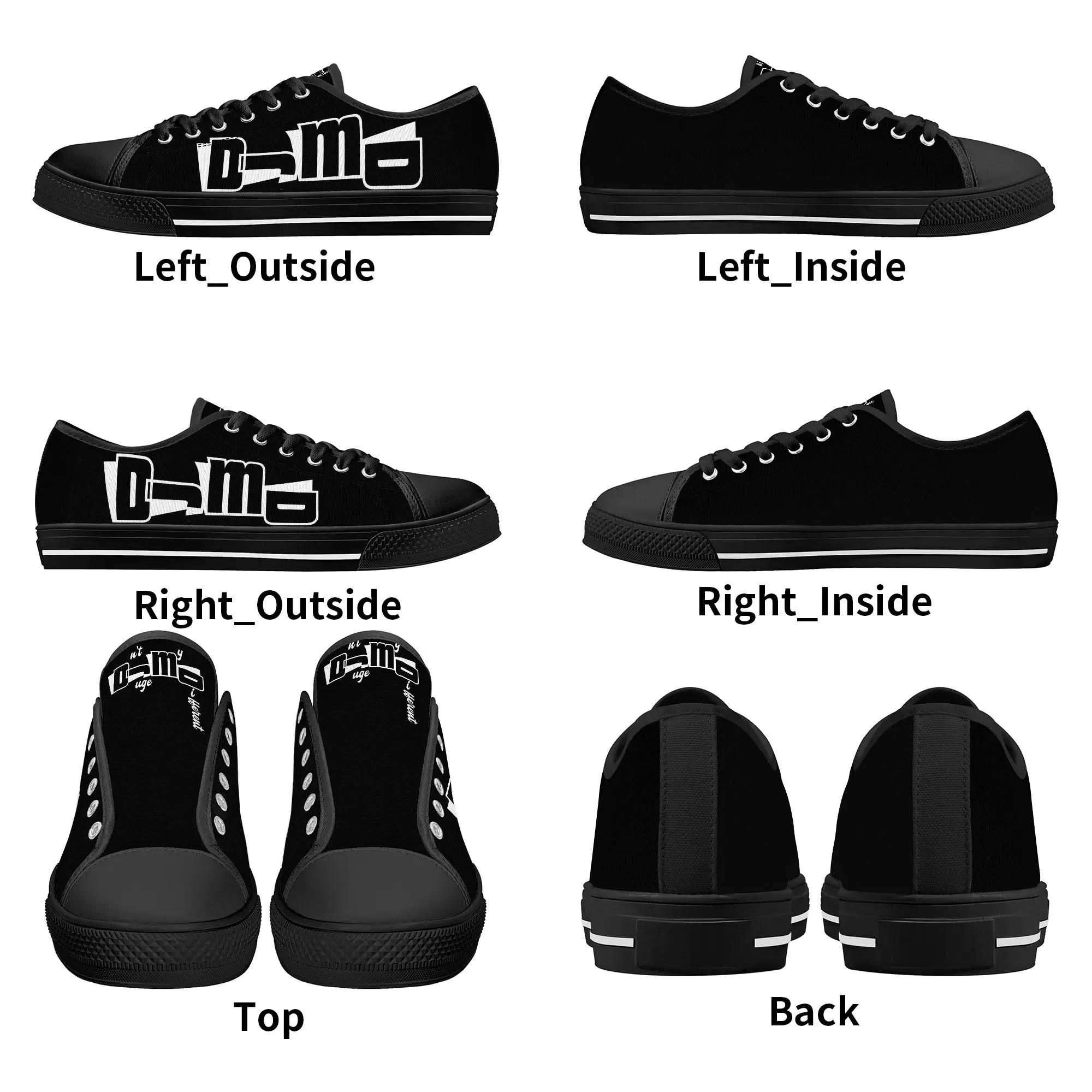 Dnt Juge My Different Mens Low Top Canvas Shoes - Customized Tongue
