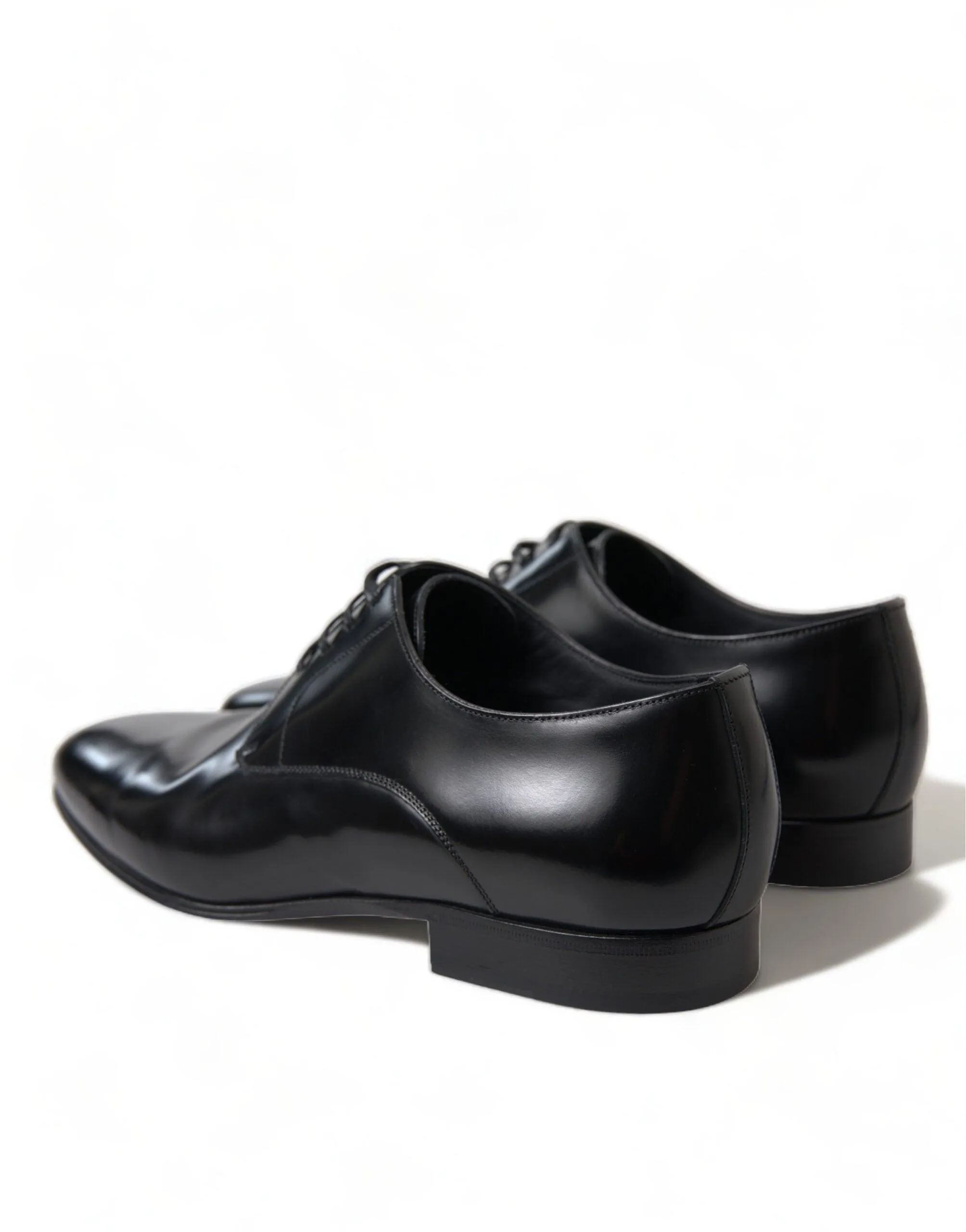 Dolce & Gabbana Black Leather Lace Up Formal Derby Dress Shoes