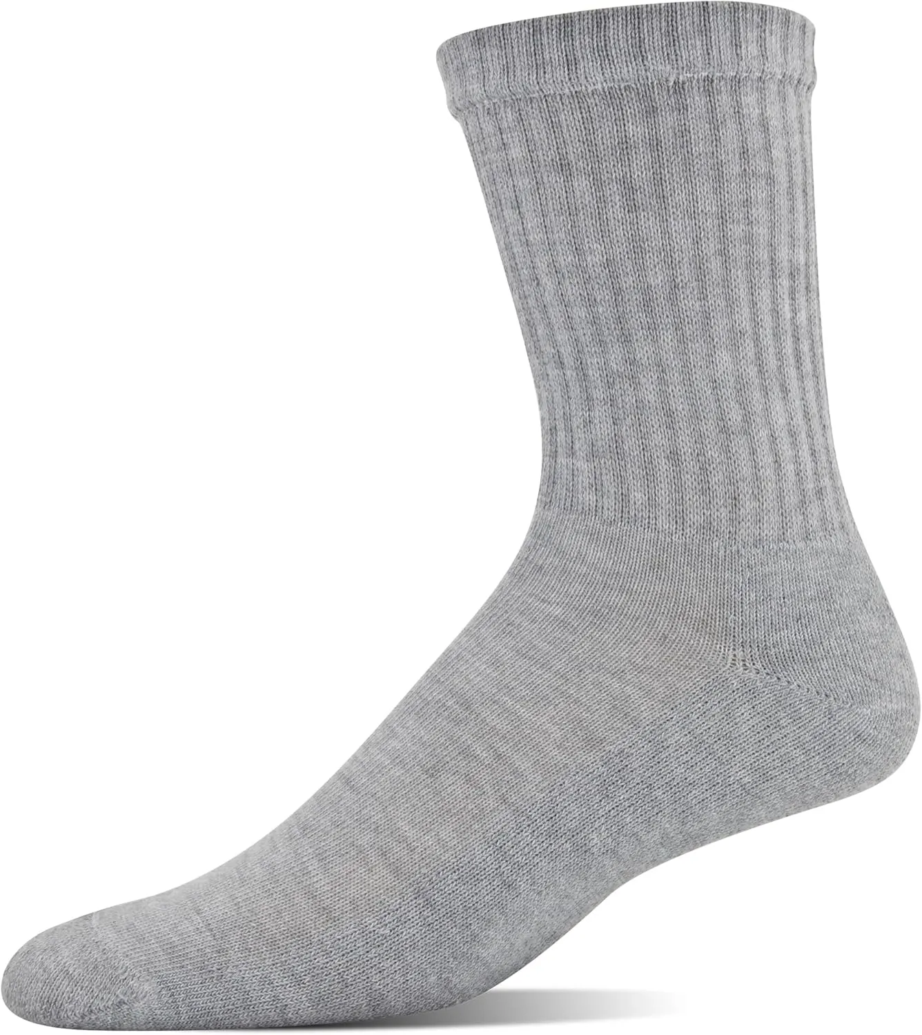 Gildan Men's Polyester Half Cushion Mid-Crew Socks, 12-pack