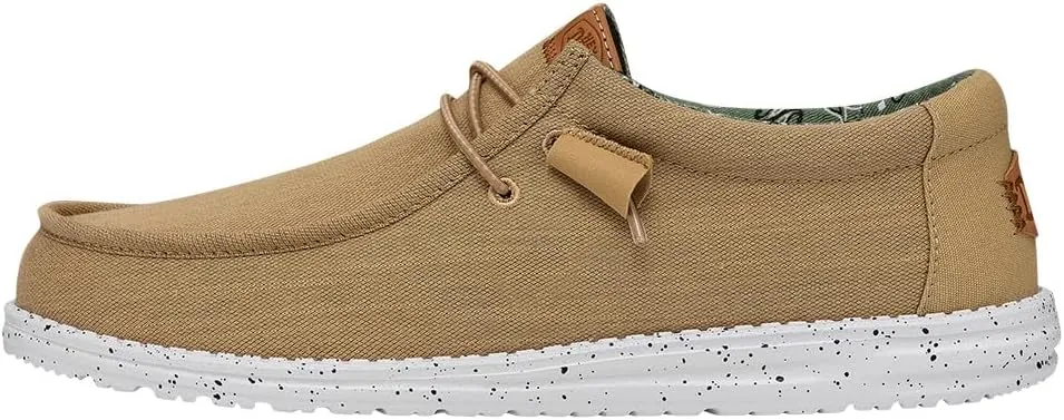HEYDUDE Men's Wally Washed Canvas, Men??s Shoes, Slip-on Loafers, Comfortable & Light-Weight