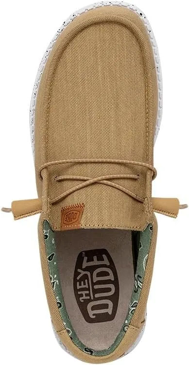HEYDUDE Men's Wally Washed Canvas, Men??s Shoes, Slip-on Loafers, Comfortable & Light-Weight