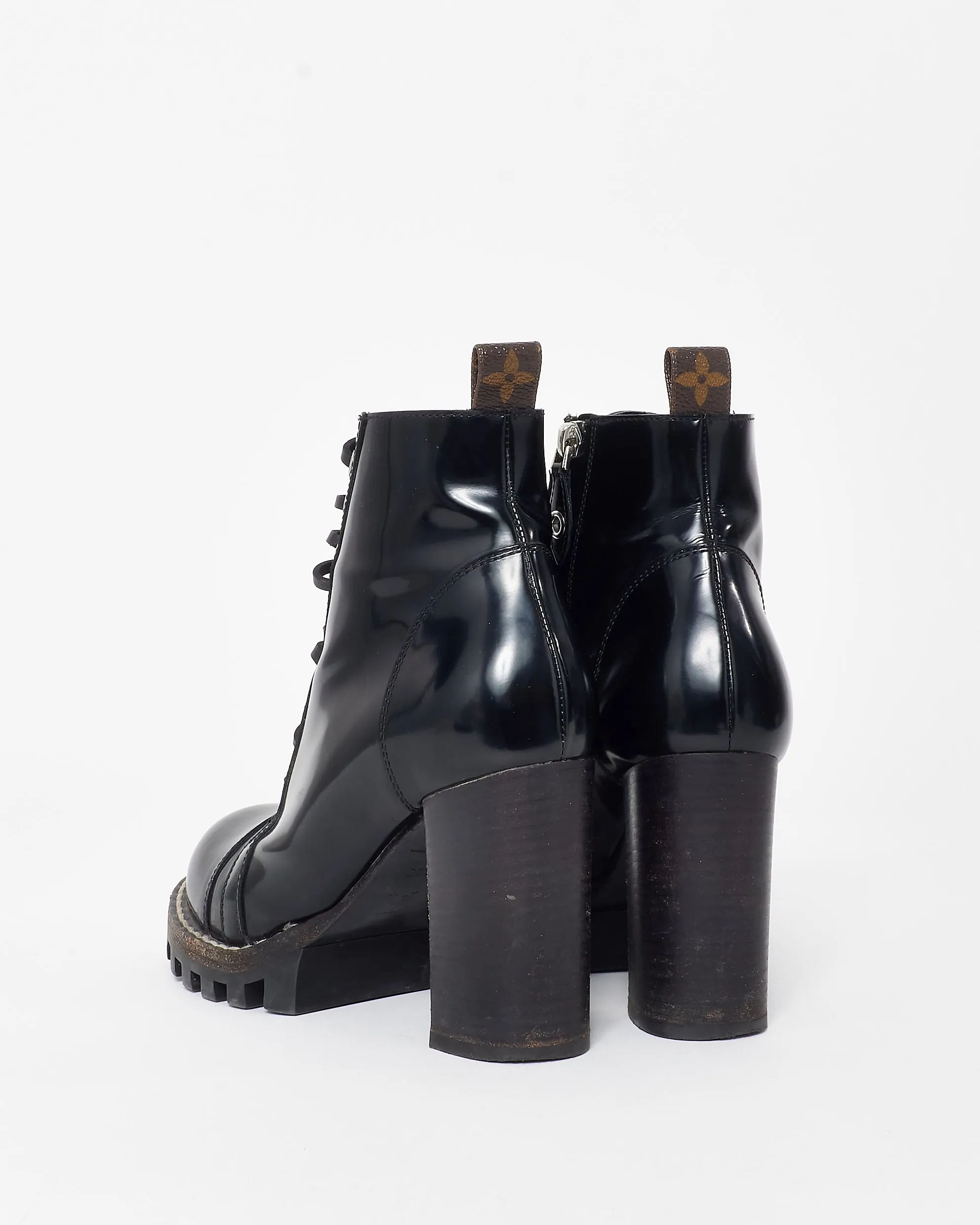 Louis Vuitton Black Calfskin Star Trail Heeled Ankle Boot - 38.5