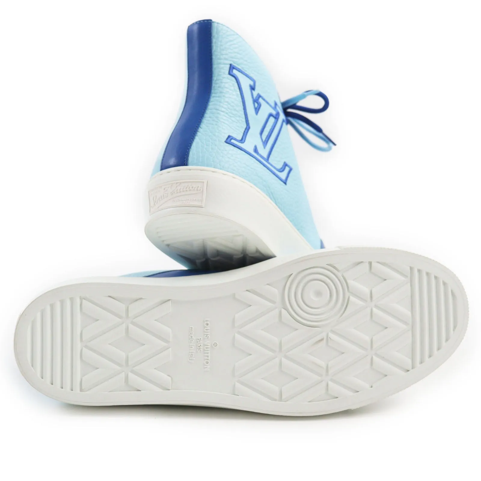 LOUIS VUITTON High cut sneakers leather blue Tattoo line 7