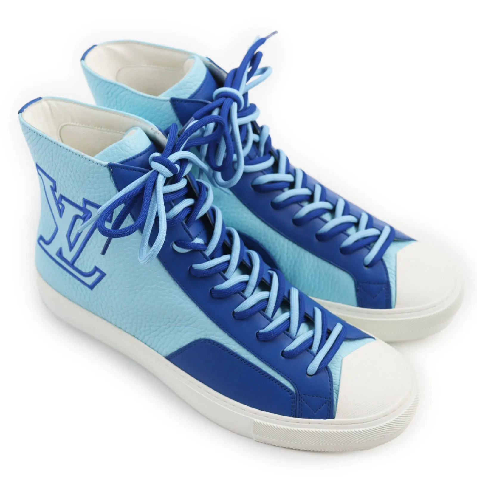 LOUIS VUITTON High cut sneakers leather blue Tattoo line 7