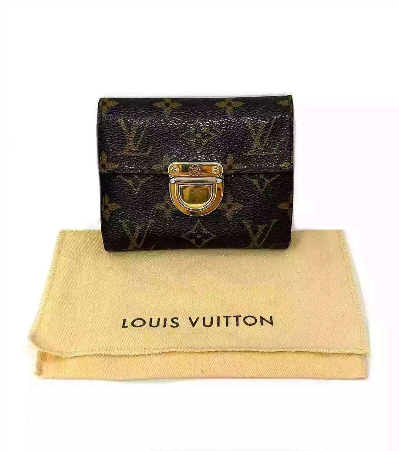 Louis Vuitton Koala Brown LV Monogram Canvas Push Clasp Wallet