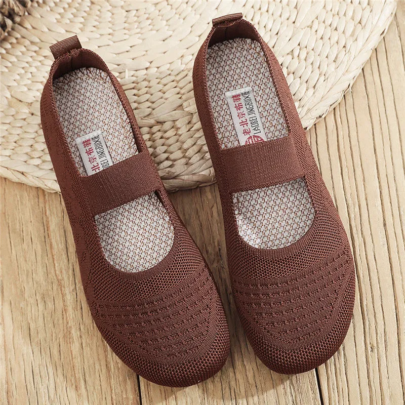 Nanccy Weaving Breathable Loafers  Comfortable Walking Casual Flats Shoes WF01