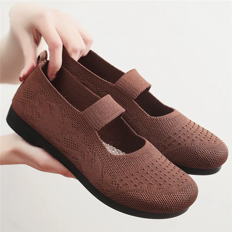 Nanccy Weaving Breathable Loafers  Comfortable Walking Casual Flats Shoes WF01