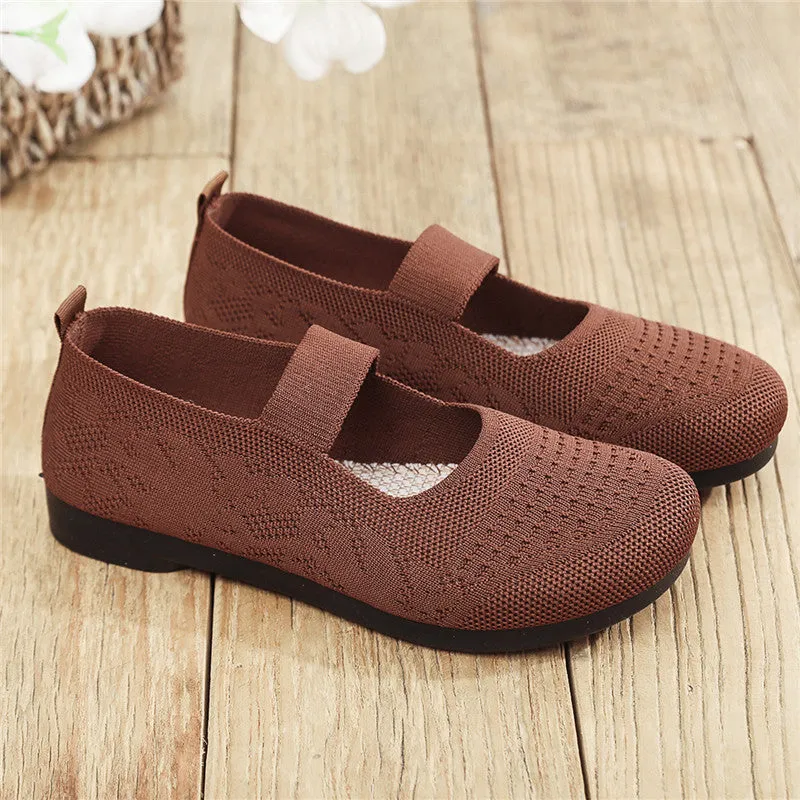 Nanccy Weaving Breathable Loafers  Comfortable Walking Casual Flats Shoes WF01
