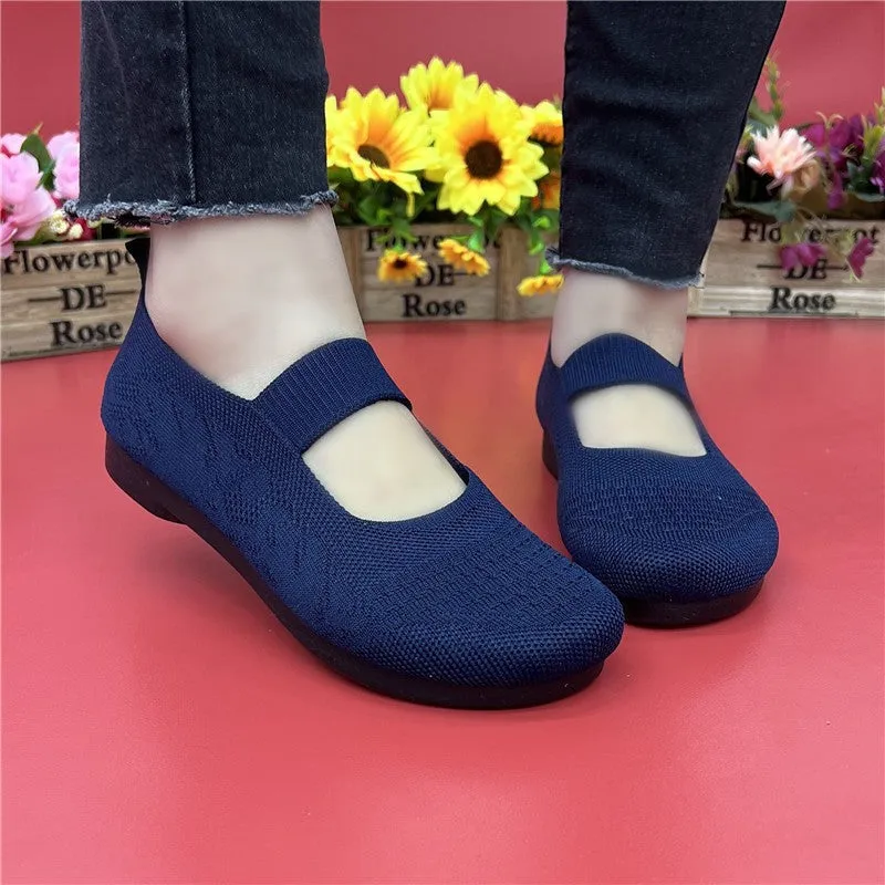 Nanccy Weaving Breathable Loafers  Comfortable Walking Casual Flats Shoes WF01