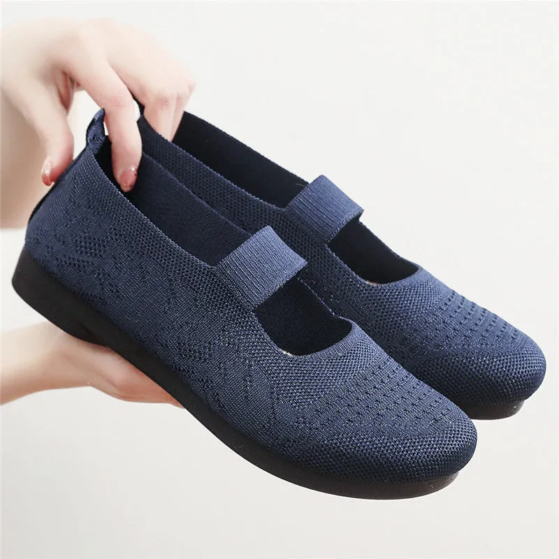 Nanccy Weaving Breathable Loafers  Comfortable Walking Casual Flats Shoes WF01