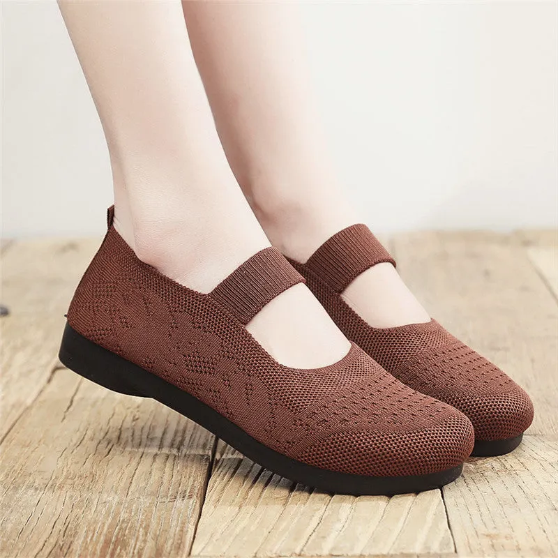 Nanccy Weaving Breathable Loafers  Comfortable Walking Casual Flats Shoes WF01