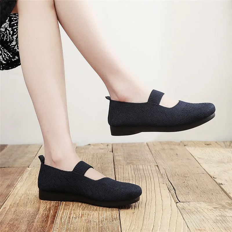 Nanccy Weaving Breathable Loafers  Comfortable Walking Casual Flats Shoes WF01