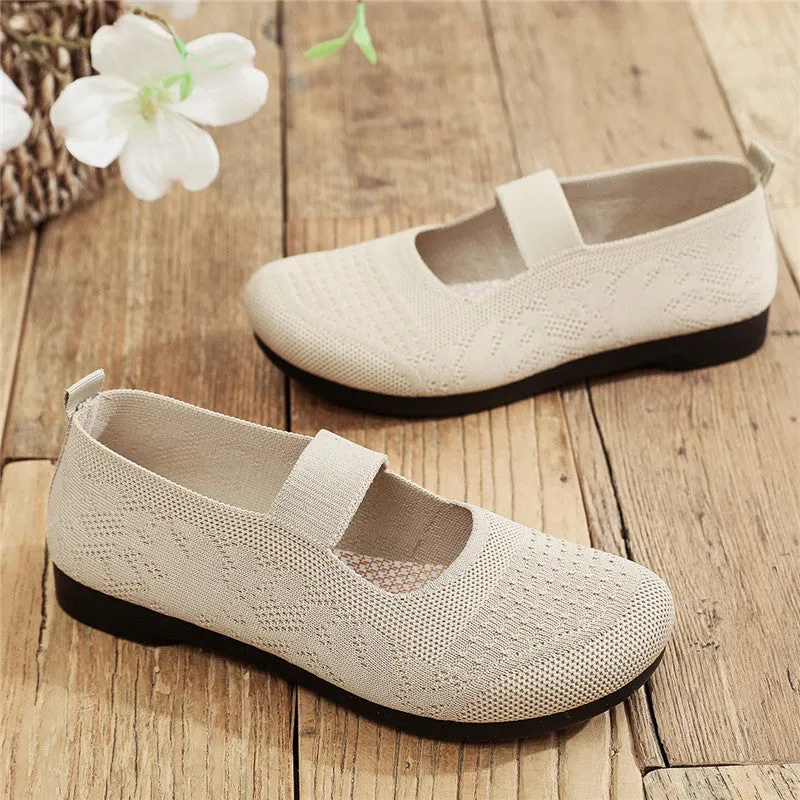Nanccy Weaving Breathable Loafers  Comfortable Walking Casual Flats Shoes WF01