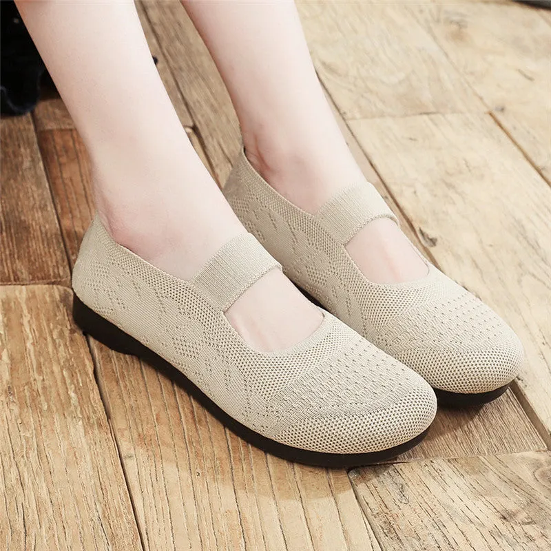 Nanccy Weaving Breathable Loafers  Comfortable Walking Casual Flats Shoes WF01
