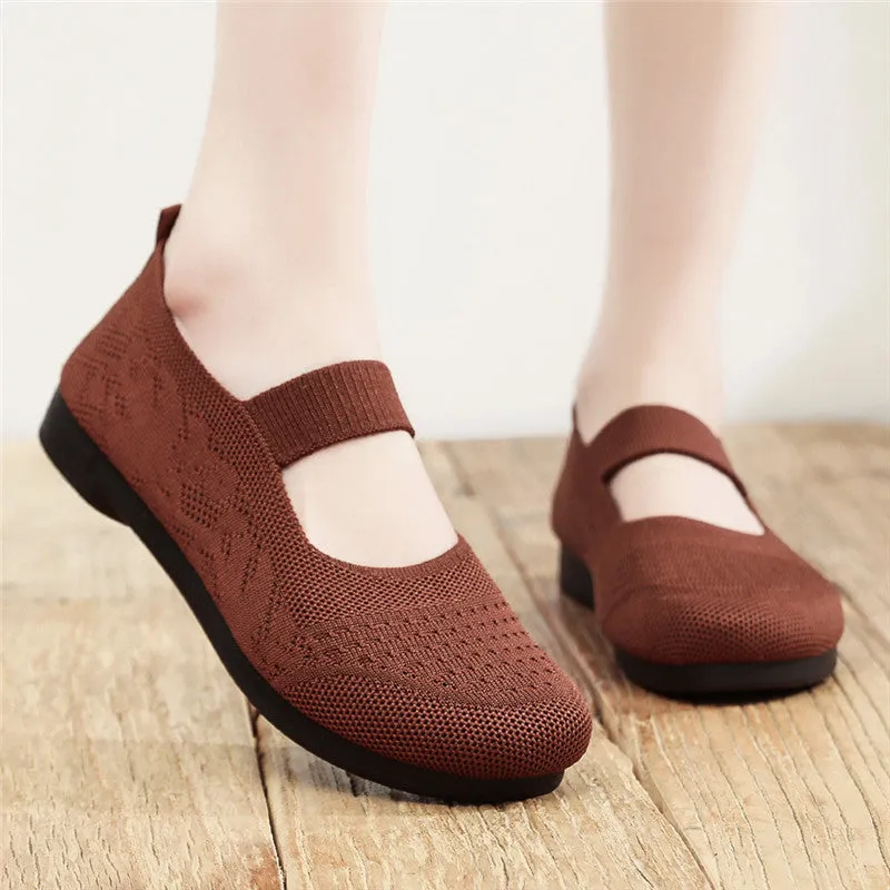 Nanccy Weaving Breathable Loafers  Comfortable Walking Casual Flats Shoes WF01