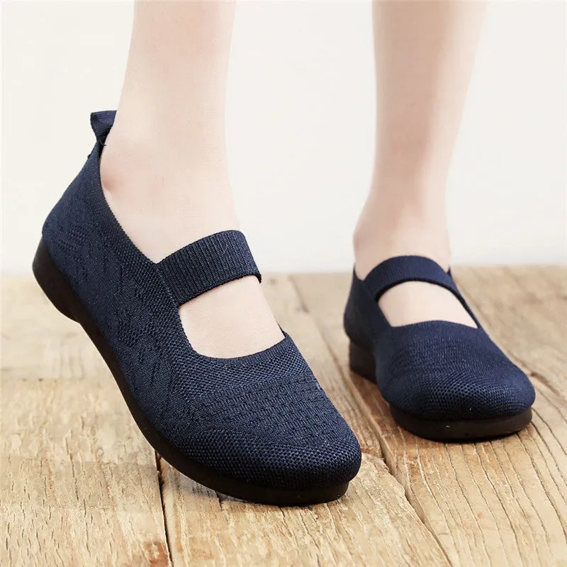 Nanccy Weaving Breathable Loafers  Comfortable Walking Casual Flats Shoes WF01
