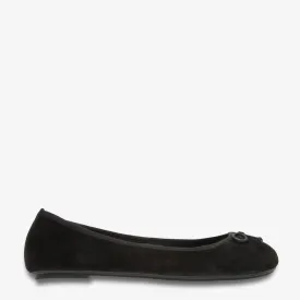Natalie Black Suede Ballet Flat