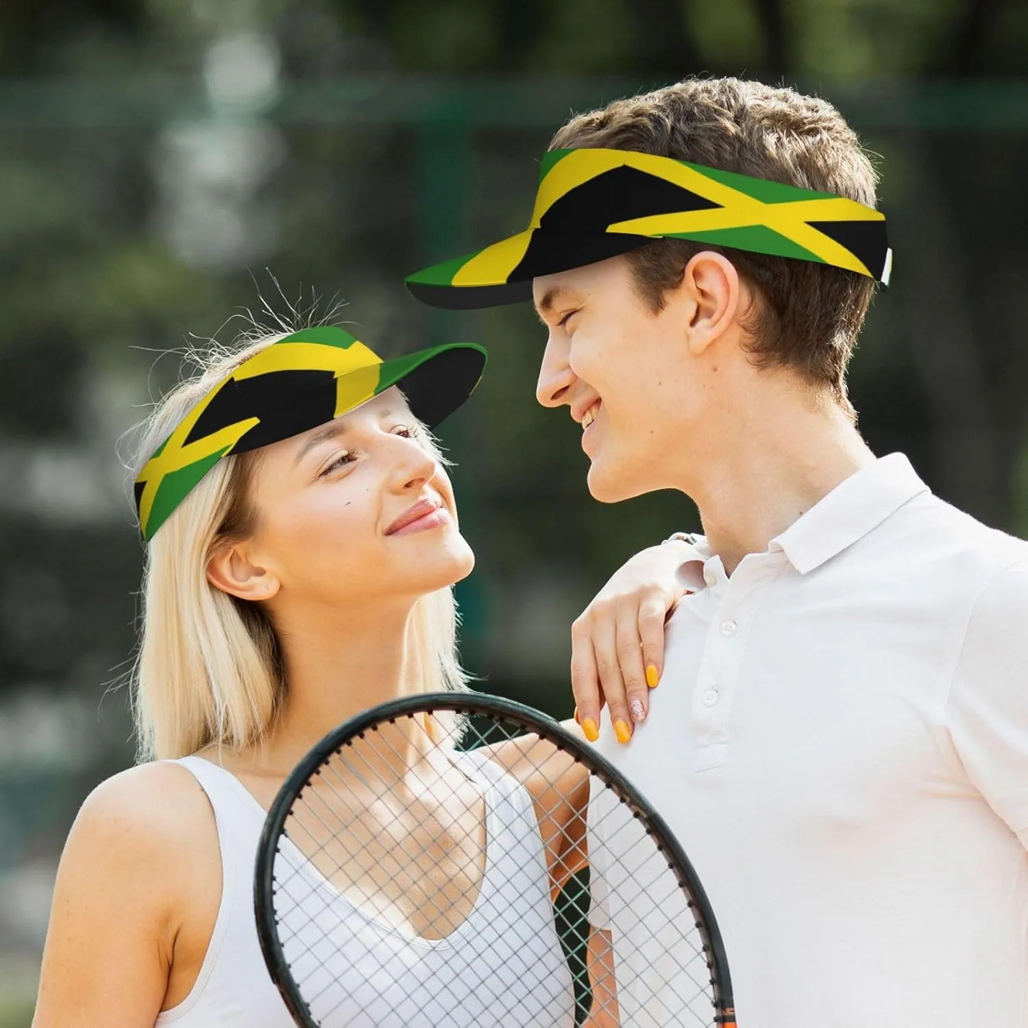 Rasta Lion Jamaican Reggae Love Sport Sun Visor Adjustable Sun Hat Empty Top Baseball Cap Uv Protection Sun for Men and Women