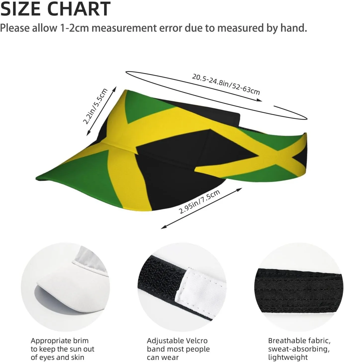 Rasta Lion Jamaican Reggae Love Sport Sun Visor Adjustable Sun Hat Empty Top Baseball Cap Uv Protection Sun for Men and Women