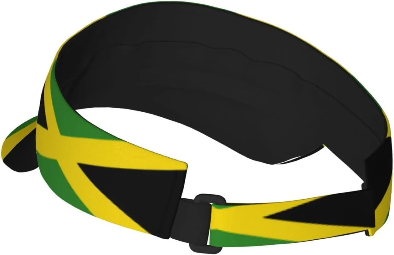 Rasta Lion Jamaican Reggae Love Sport Sun Visor Adjustable Sun Hat Empty Top Baseball Cap Uv Protection Sun for Men and Women