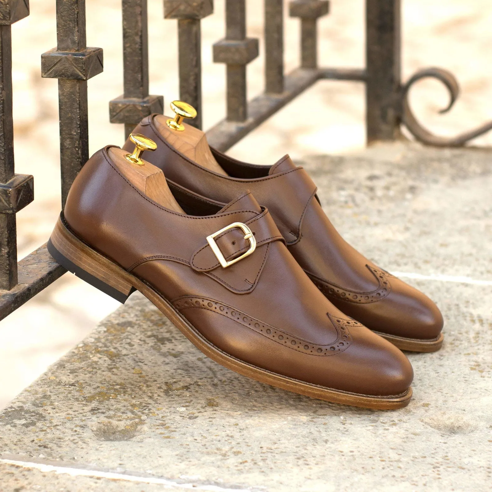 Single Monk-Box Calf, Brown