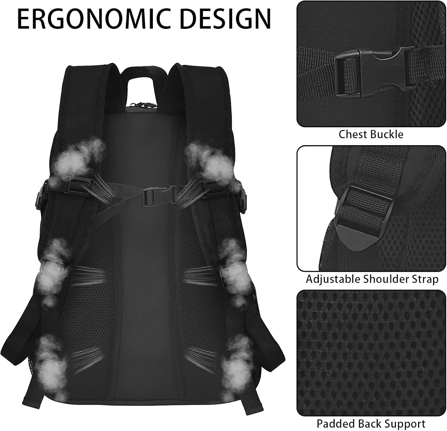 WOLT Basketball Backpack Large Sports Bag with Separate Ball Holder & Shoes Compartment, Best for Basketball, Soccer,Gym