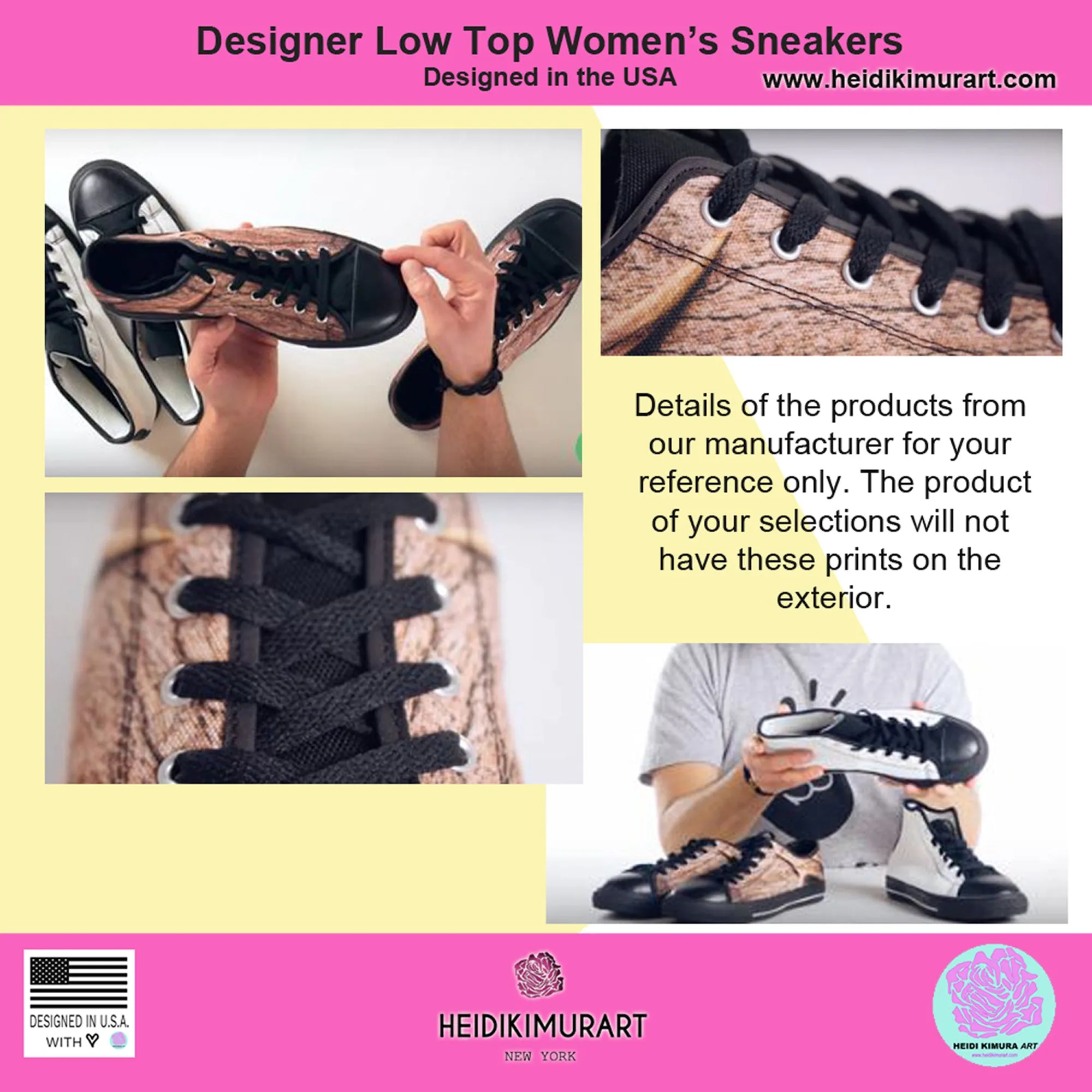 Yellow Women's Low Top Sneakers, Solid Color Premium Designer Low Top Ladies Shoes