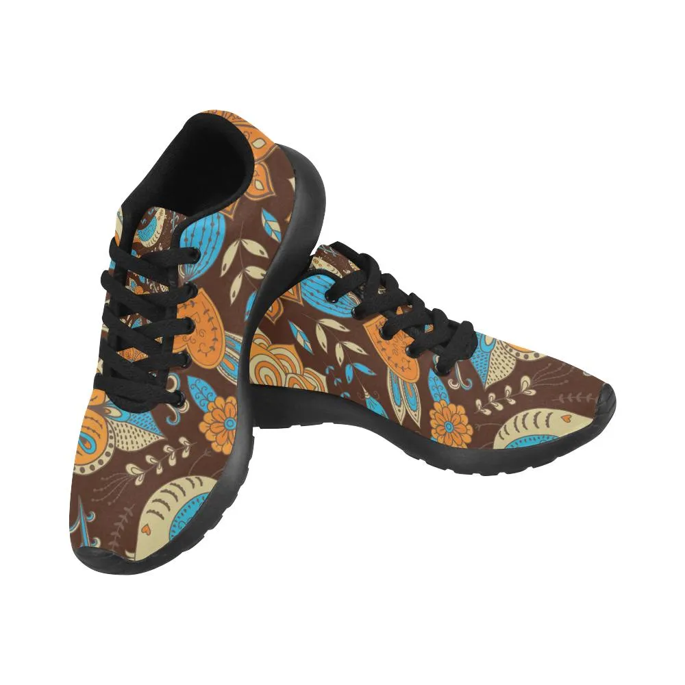 Zenzzle colored yellow flowers pattern print on Women's Running shoes Casual Lightweight Athletic Sneakers US size 6-15