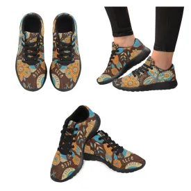 Zenzzle colored yellow flowers pattern print on Women's Running shoes Casual Lightweight Athletic Sneakers US size 6-15