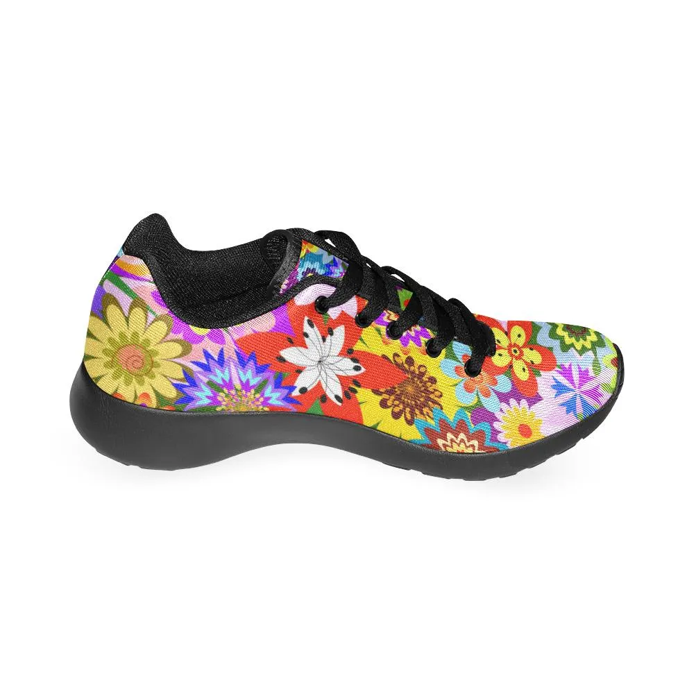 Zenzzle graphic Abstract floral pattern print on Women's Running shoes Casual Lightweight Athletic Sneakers US size 6-15