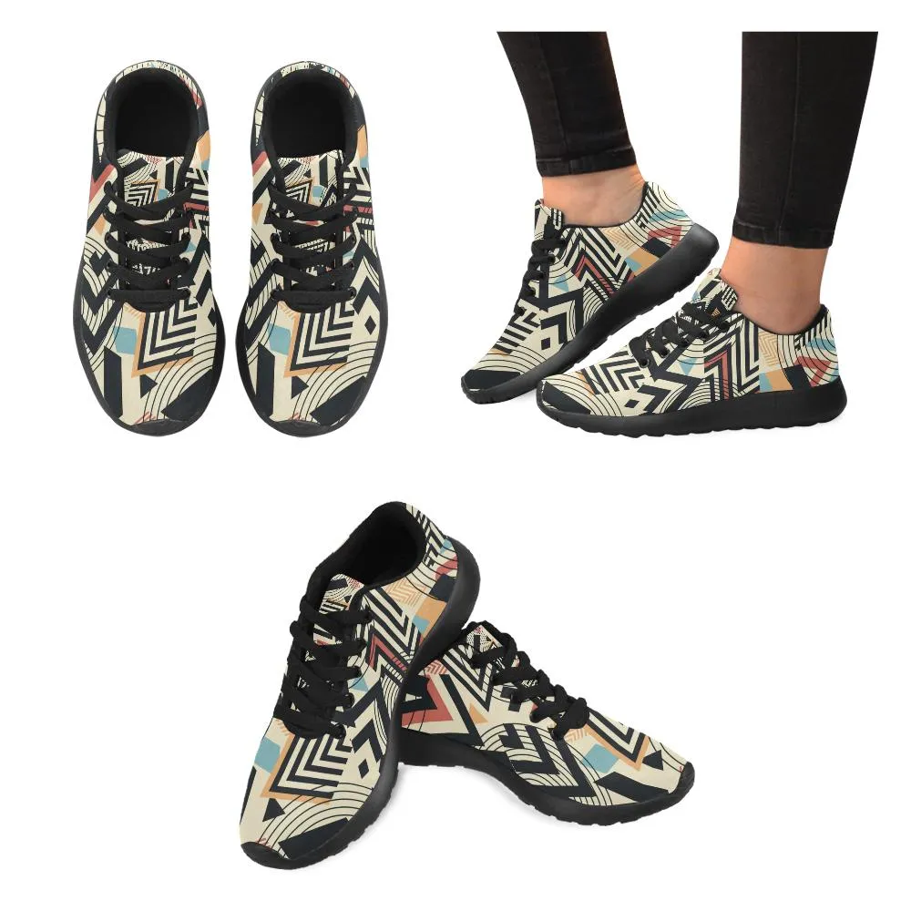 Zenzzle graphic geometric print on Women's Running shoes Casual Lightweight Athletic Sneakers US size 6-15