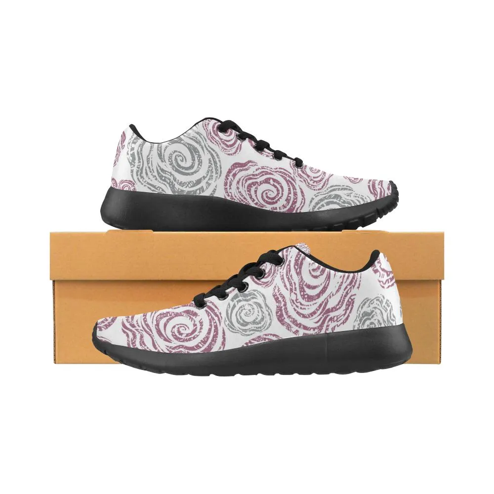 Zenzzle pink rose pattern Women's Running shoes Casual Lightweight Athletic Sneakers US size 6-15