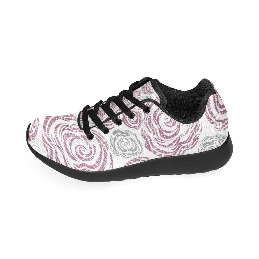 Zenzzle pink rose pattern Women's Running shoes Casual Lightweight Athletic Sneakers US size 6-15