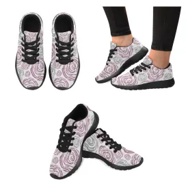 Zenzzle pink rose pattern Women's Running shoes Casual Lightweight Athletic Sneakers US size 6-15