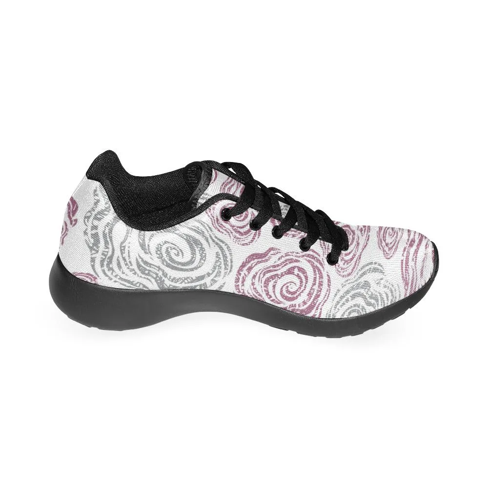 Zenzzle pink rose pattern Women's Running shoes Casual Lightweight Athletic Sneakers US size 6-15