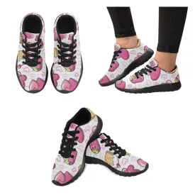 Zenzzle Pink Strawberry cake Women's Running shoes Casual Lightweight Athletic Sneakers US size 6-15