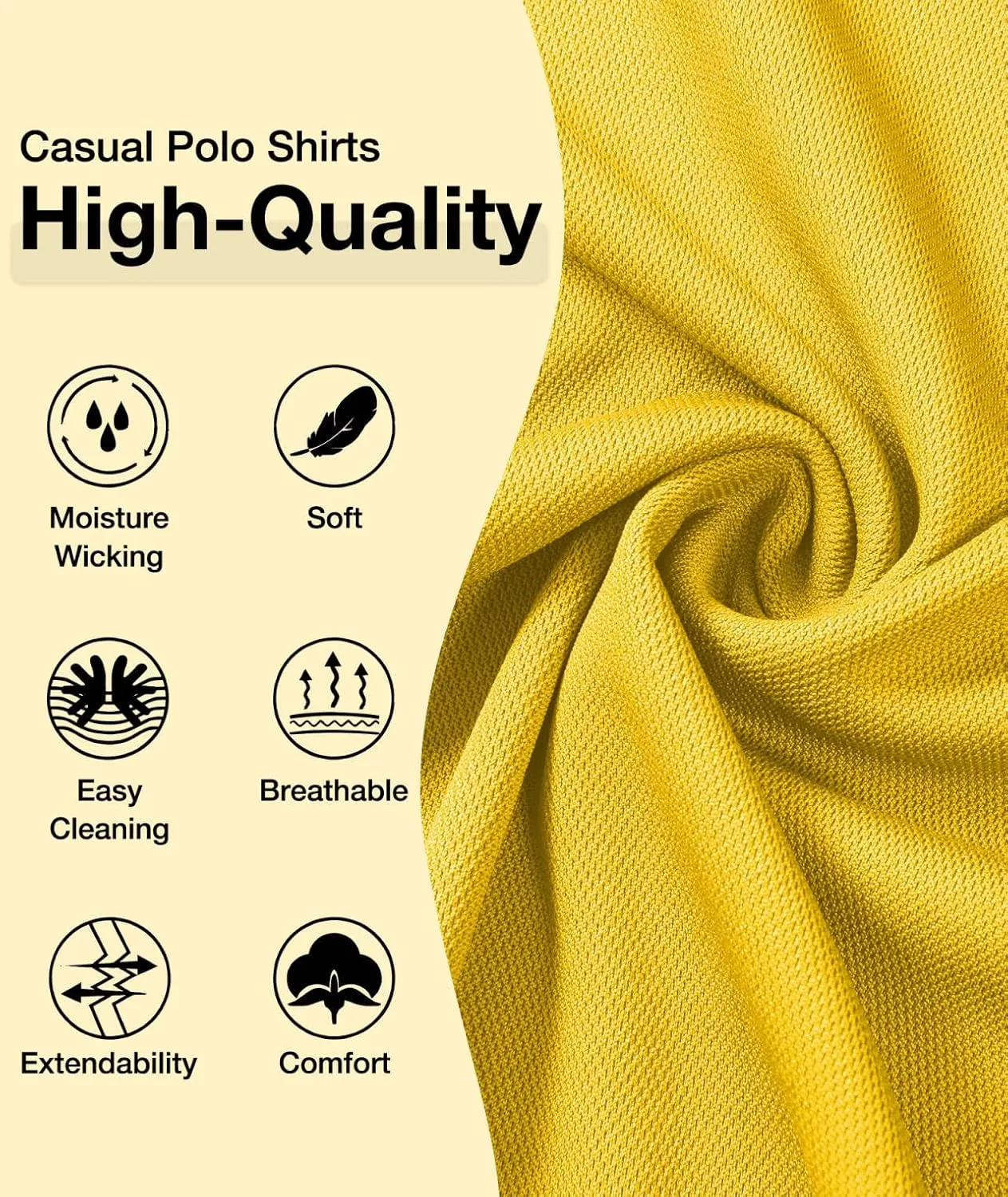 ZITY Mens Polo Shirts Casual Short Sleeve Athletic T-Shirts Classic Contrast Collar Shirt with Pocket